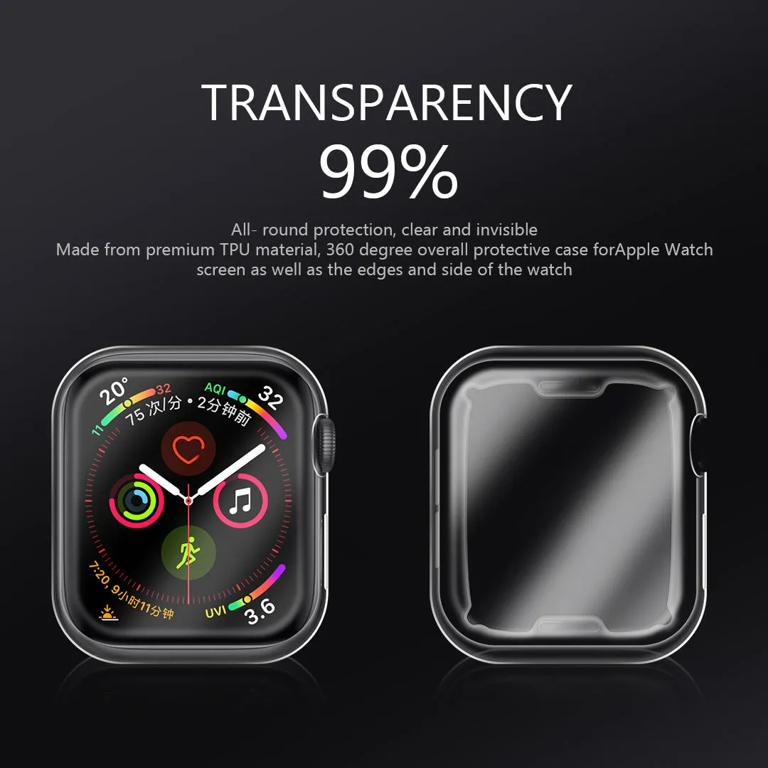 0.9mm Slim Soft TPU Transparent Case For Apple Watch Series 4