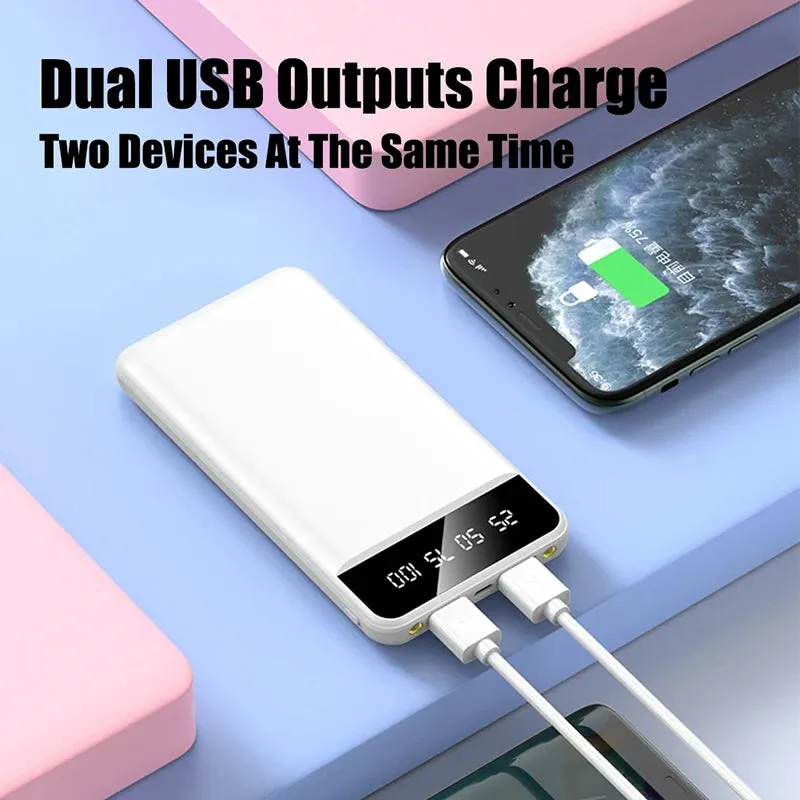 1 - AC - Portable 50,000mAh Power Bank: Dual USB, digital display, fast charging for vests, jackets & phones