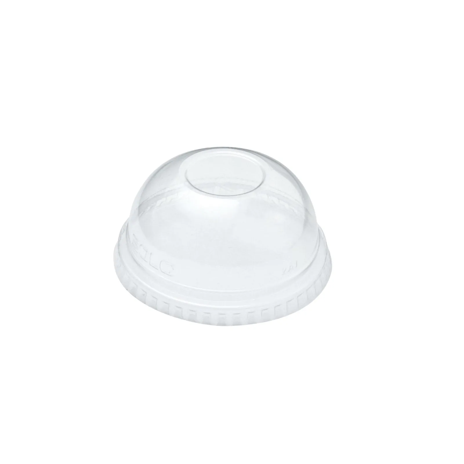 12oz Clear PET Domed Lids With Hole