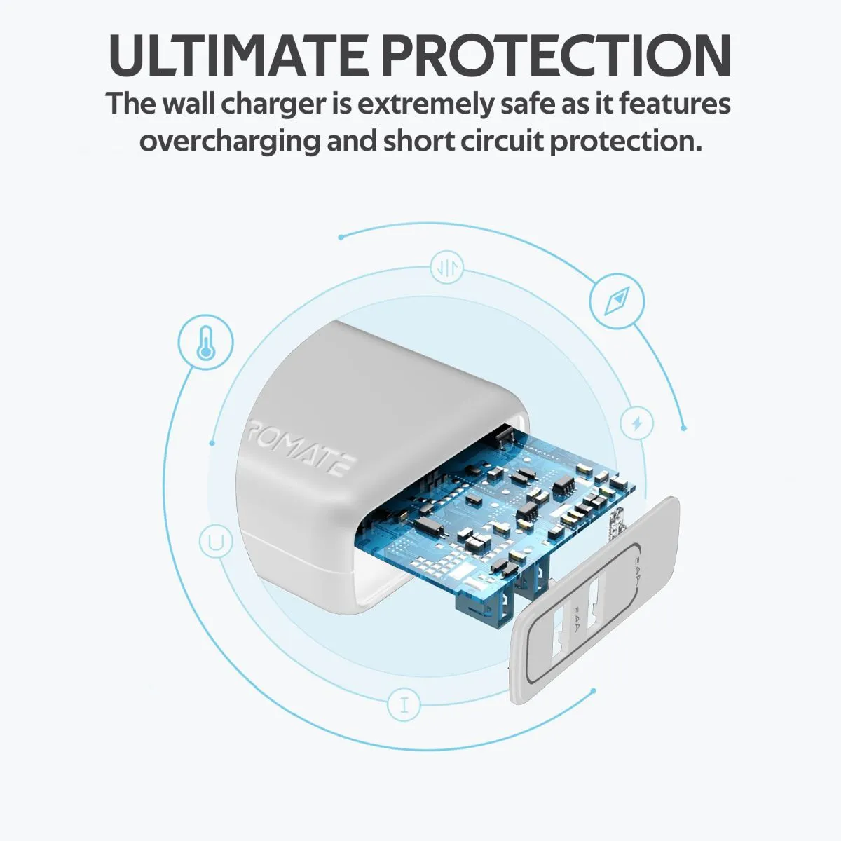 12W Wall Charger with Dual USB Ports