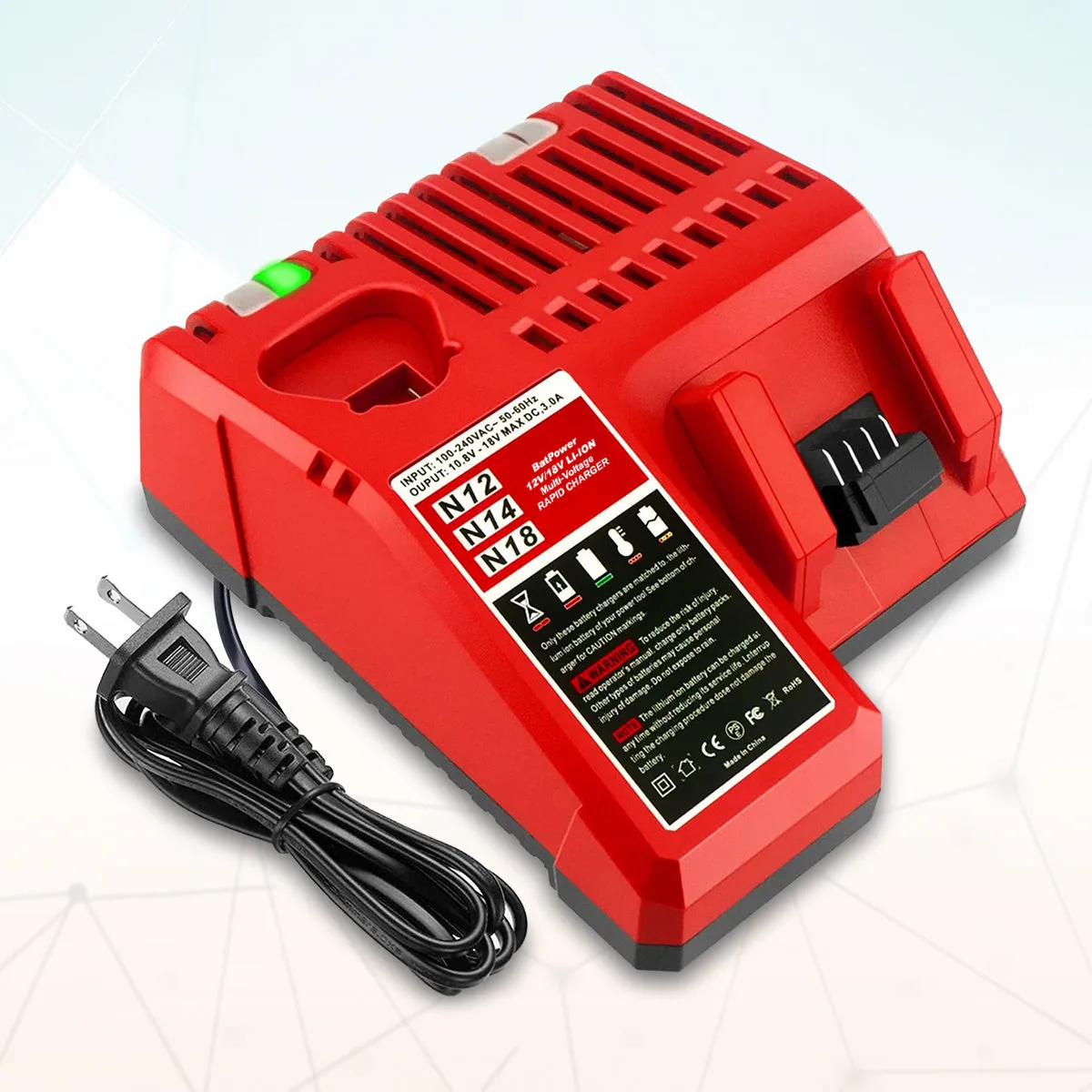 18V 6.5AH 48-11-1862 Extended Capacity Battery and Charger Combo for Milwaukee 18V M18 Battery with Charger Kit XC 6.0 AH 18V Battery and Charger