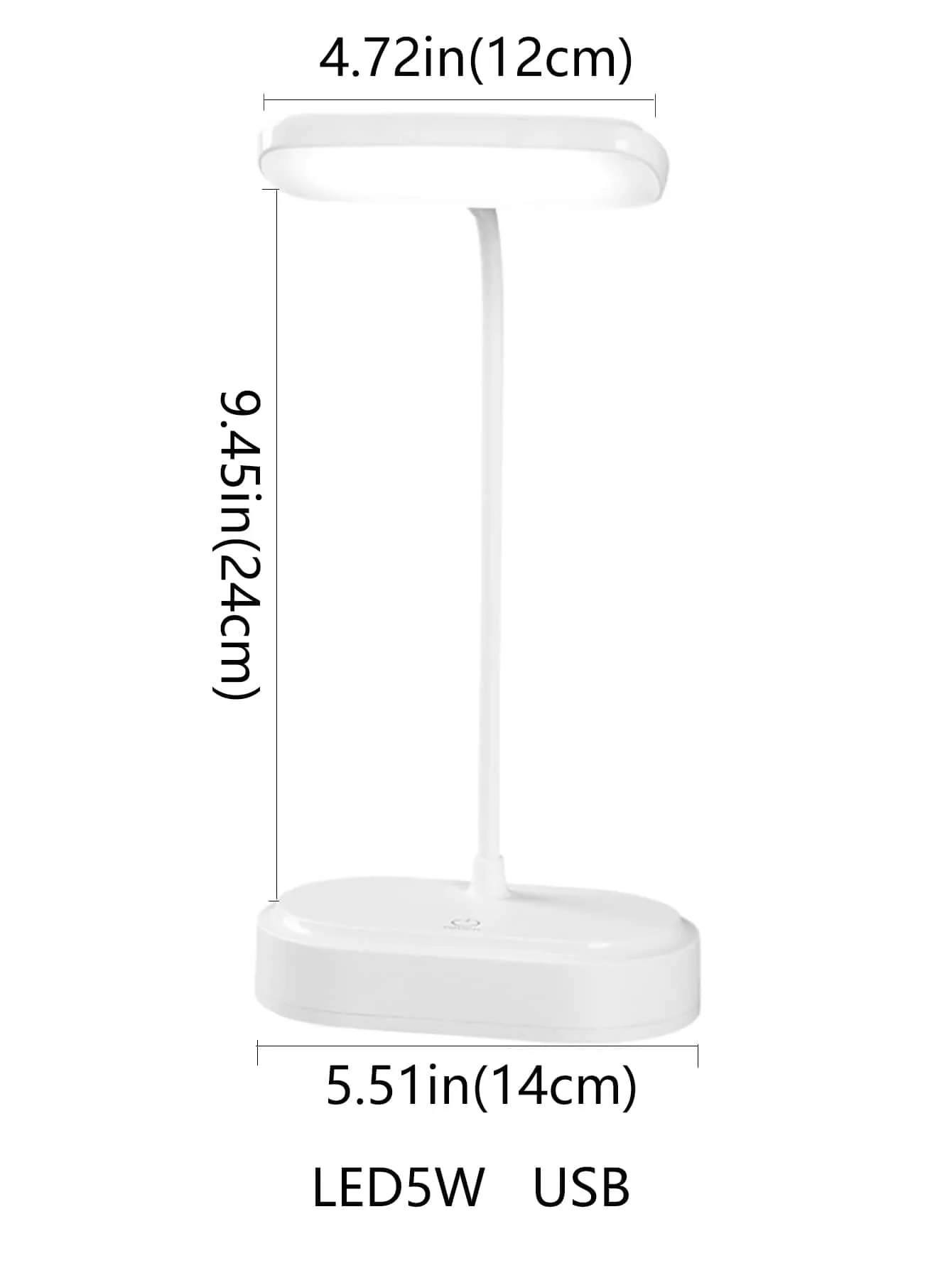 1pc Plain Flexible Desk Lamp