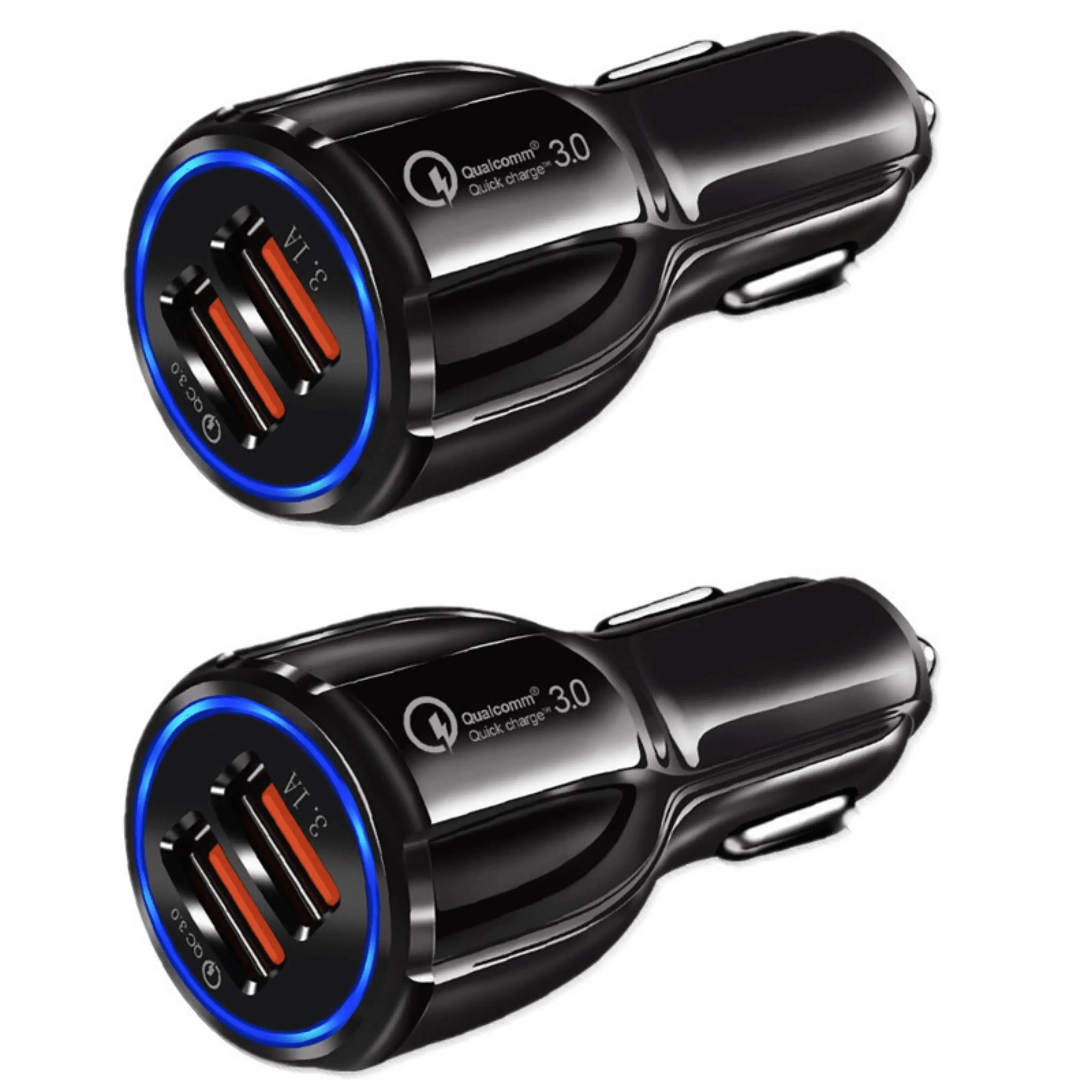 2 Pack PBG 2 Port USB Fast Car Charger Adapter For Devices