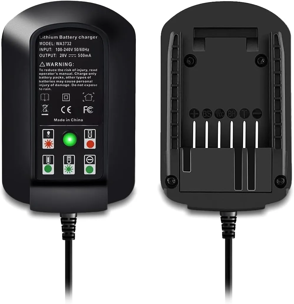 20V Fast Charger WA3742 Replacement for Worx 20V Battery Charger WA3732 WA3742 20V WA3868 4.0Ah WA3578 2.0Ah WA3575 WA3520 Battery Rapid Charger