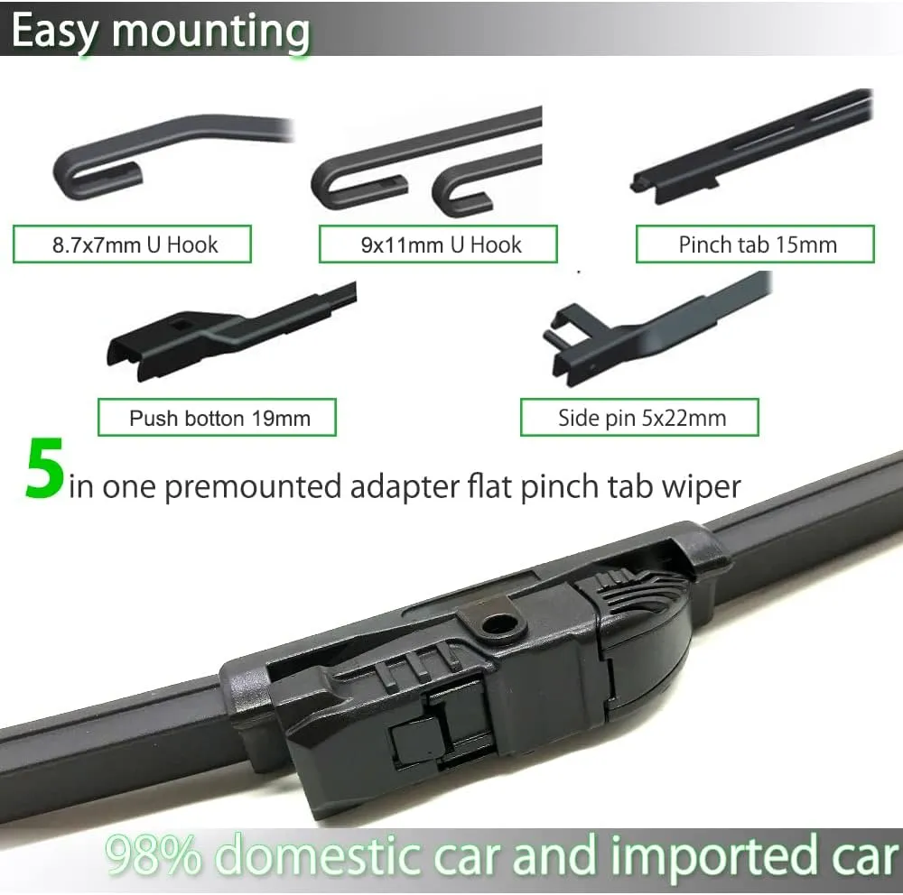 2Pcs 20-Inches Car Windshield Wiper Blade