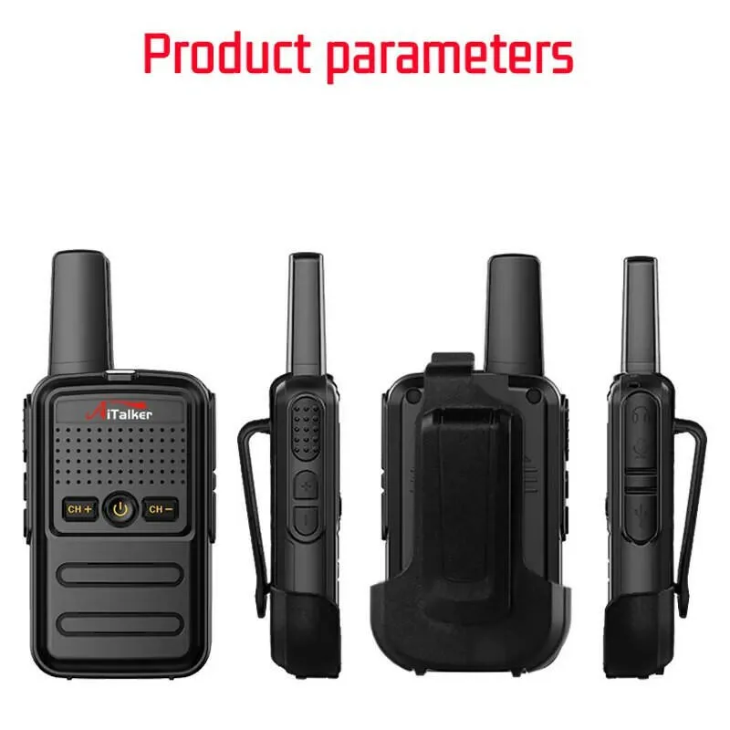 2Pcs Mini Small Little  Walkie Talkie Talk With Baofeng UV5R Portable Two Way Radio Hotel Hunting  USB Charger Transceiver