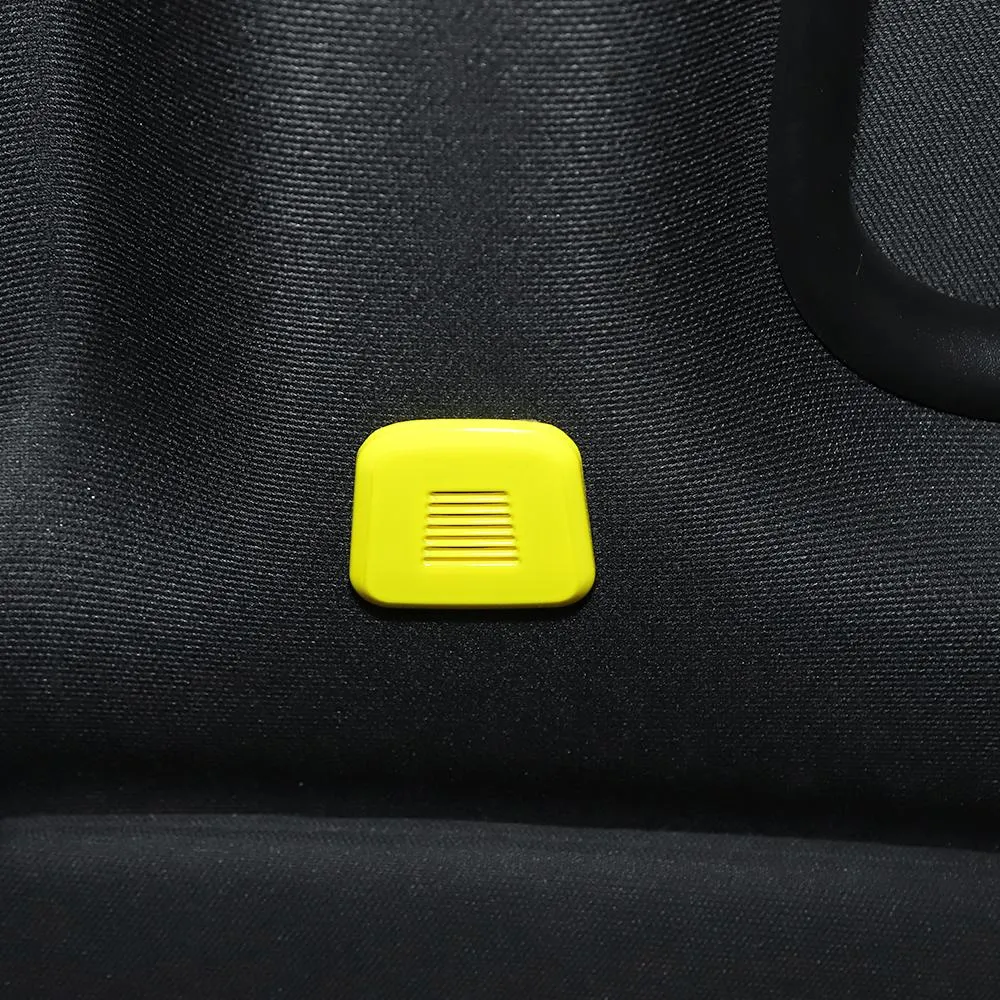 2PCS Top Microphone Cover Trim Bezels For Dodge Charger 2011  Challenger 2015  Yellow Accessories | CheroCar