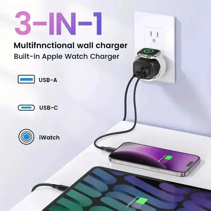 3-in-1 Fast PD Charger Block