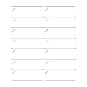 4 x 1 1/3" Pure Clear Rectangle Laser Labels