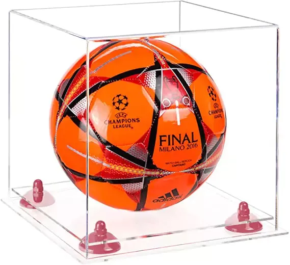 Acrylic Soccer Ball Display Case - Clear (B02/A027)