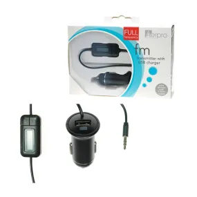 Aerpro ADM200TC Full Frequency FM Transmitter with USB Charger