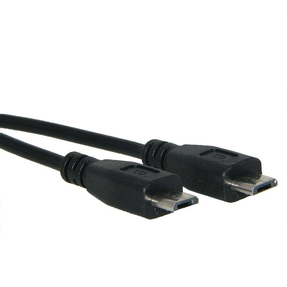 AMZER USB to Dual Micro USB Y Splitter Twin Charging Handy Cable - Black - pack of 3