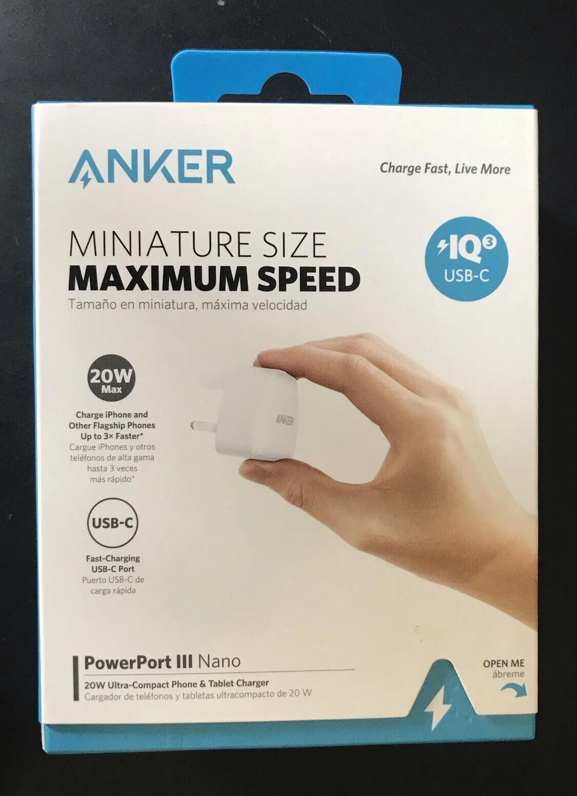 Anker Powerport III Nano 20W USB Mains Charger White - A2633V22