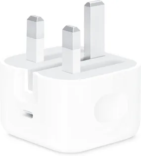 Apple 20W Type C PD Fast Original Power Adapter Plug Wall Plug Compatible with iPhone 14 13, 13 Pro 12 Pro Max/12 Mini/SE (White)