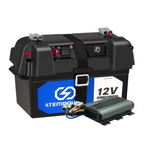 Atem Power 12V 25A DC to DC Battery Charger MPPT Dual Battery System with Battery Box