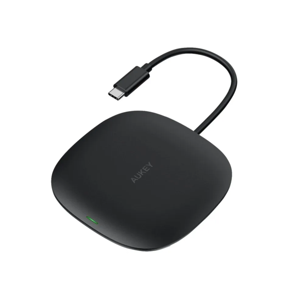 AUKEY USB C Hub Adapter Wireless Charger 5-in-1 Type-C 4K HDMI 60W USB-C PD Port