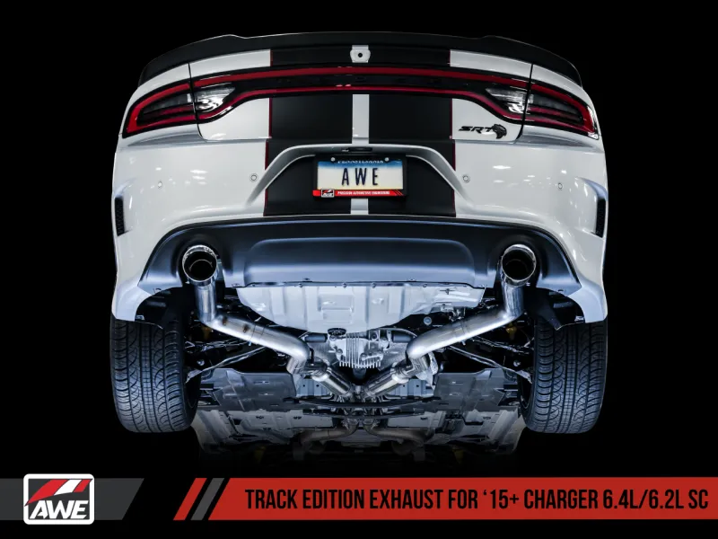 AWE Tuning 2015  Dodge Charger 6.4L/6.2L Supercharged Track Edition Exhaust - Diamond Black Tips