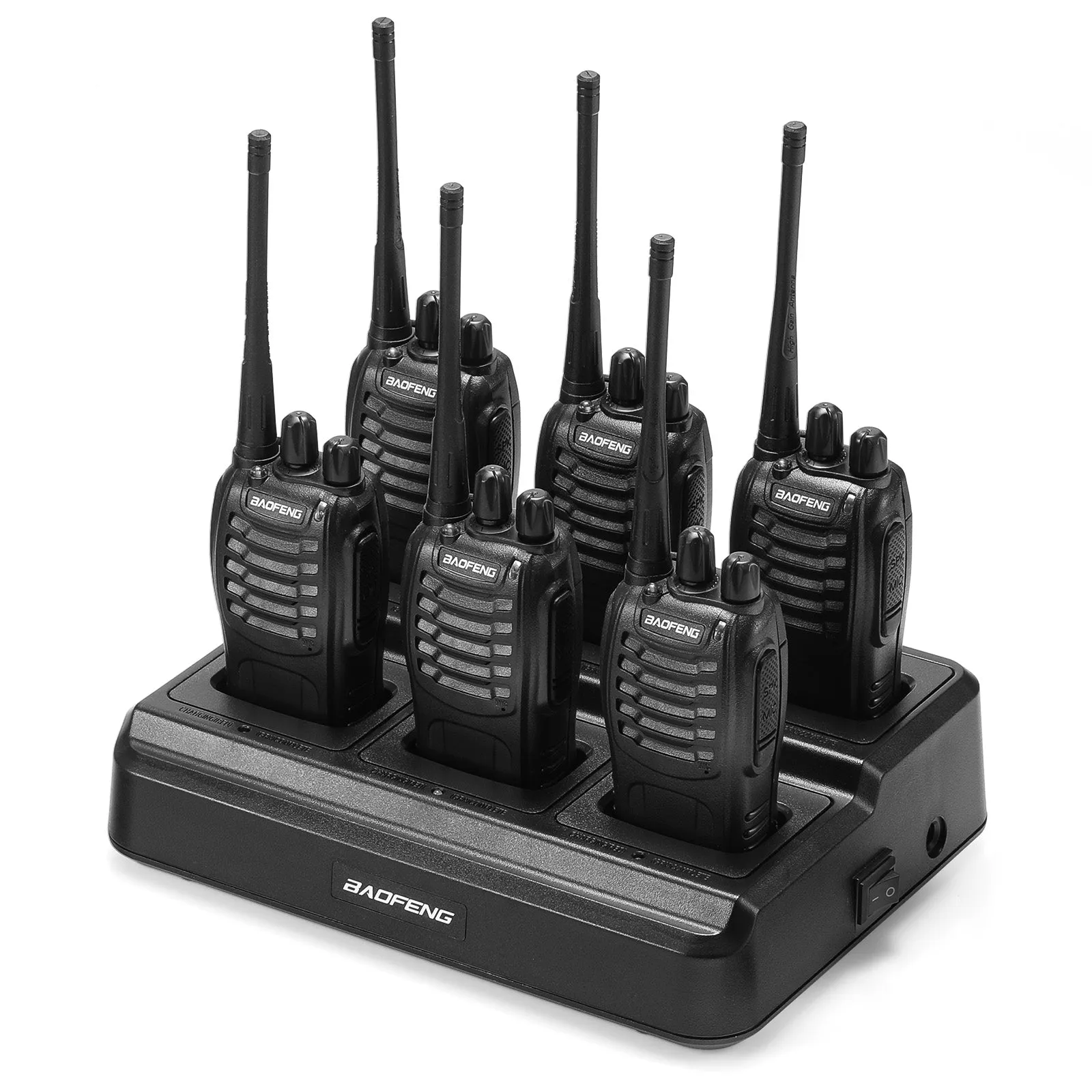 Baofeng BF-888S [6 Packs] with Bulk Charger | UHF | 5W | 16CH | CTCSS/DCS | Flashlight