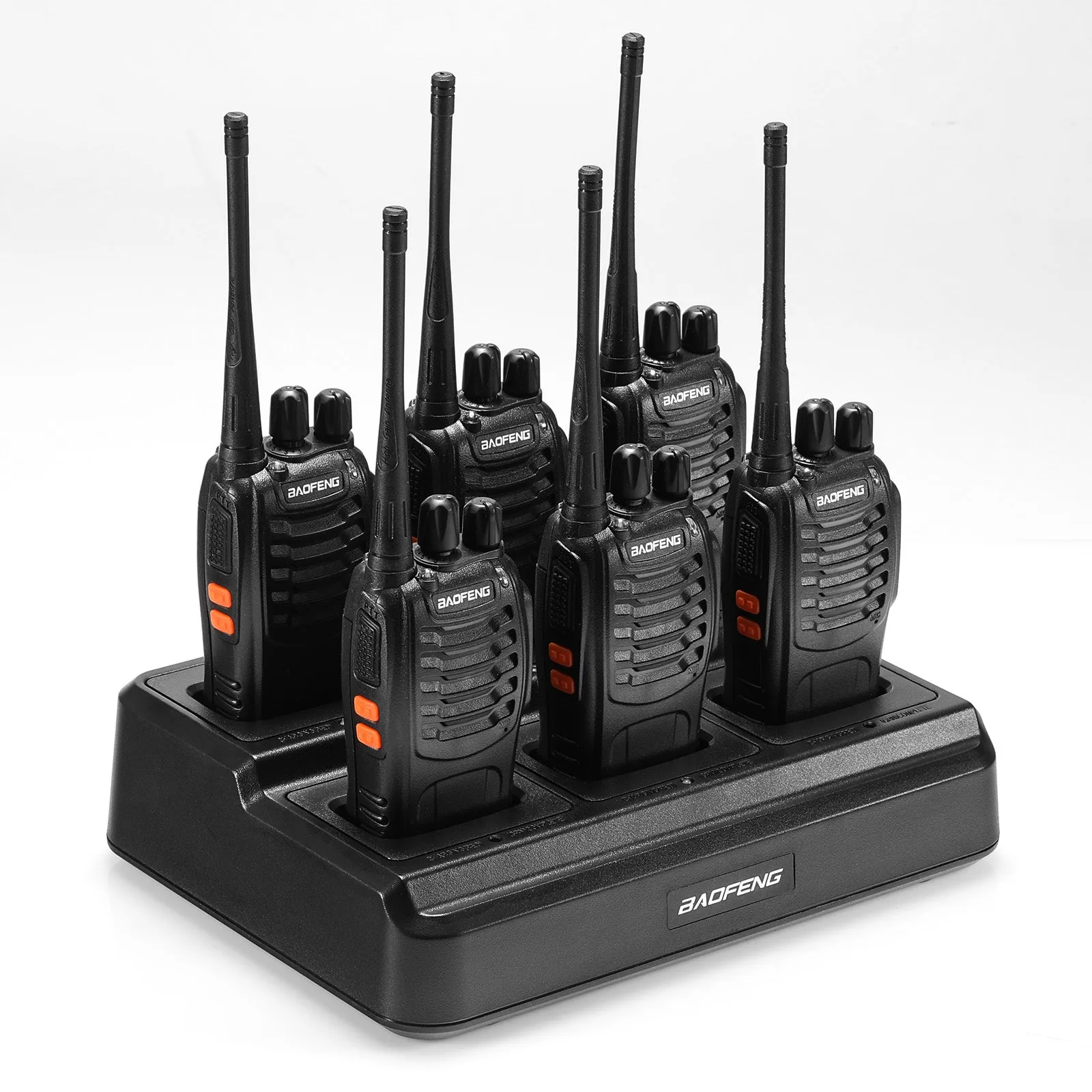 Baofeng BF-888S [6 Packs] with Bulk Charger | UHF | 5W | 16CH | CTCSS/DCS | Flashlight