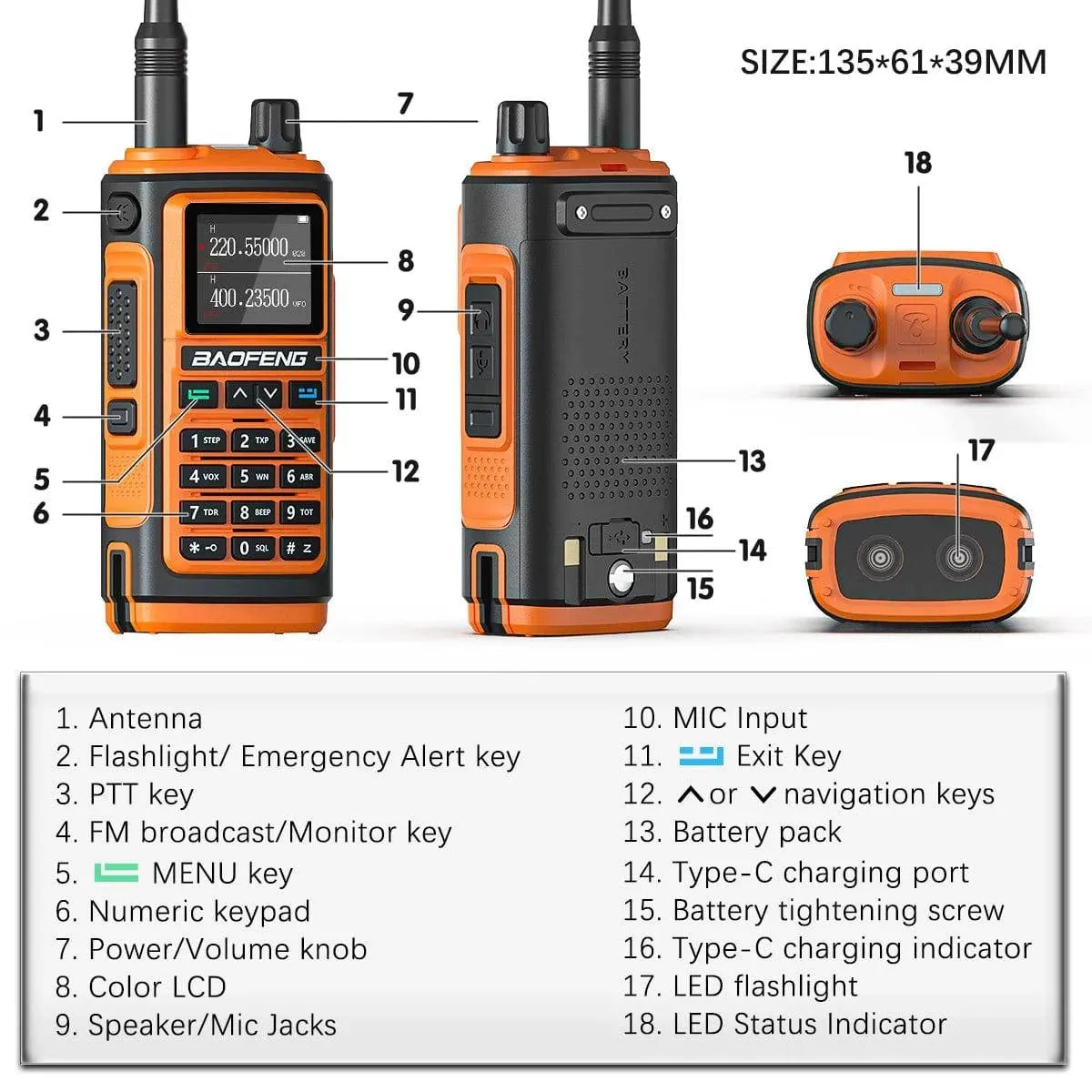 Baofeng UV-17 Pro V2 Walkie Talkie Wireless Copy Frequency 999CH Long Range Upgrade UV-5R K5 21 Pro Protable Two Way Ham Radio