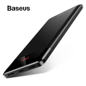 Baseus 10000mAh Power Bank For Xiaomi Samsung iPhone Huawei Powerbank Portable Mini Dual USB Charging External Battery Pack Bank