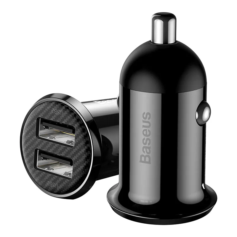 Baseus Grain Pro Car Charger 2x USB 4.8 A Black (CCALLP-01)