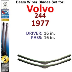 Beam Wiper Blades for 1977 Volvo 244 (Set of 2)