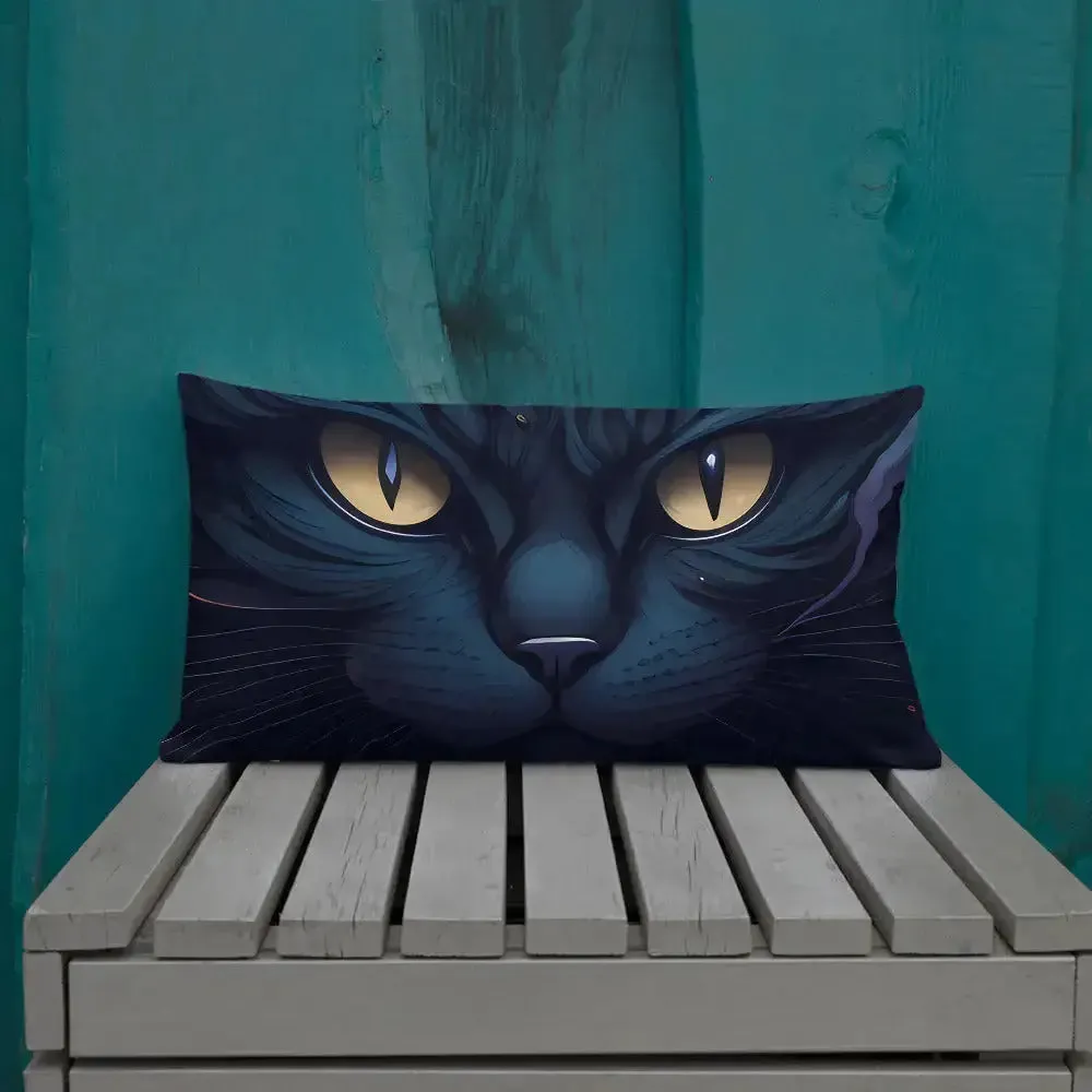 Black cat pillow