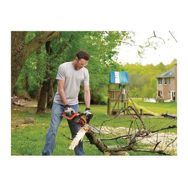 Black Decker LCS1020 Chainsaw, Battery Included, 2 Ah, 20 V, Lithium-Ion, 10 in Cutting Capacity, 10 in L Bar