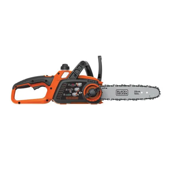 Black Decker LCS1020 Chainsaw, Battery Included, 2 Ah, 20 V, Lithium-Ion, 10 in Cutting Capacity, 10 in L Bar