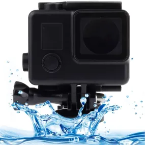 Black Edition Waterproof Housing Protective Case with Buckle Basic Mount for GoPro HERO4 /3 ,  Waterproof Depth: 10m(Black)