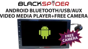 Blackspider BSDD1460LB FREE CAMERA  7" Apple CarPlay Double Din Android Media BT/USB