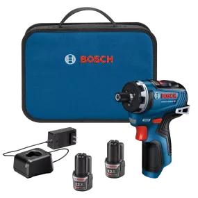 BOSCH 12V MAX 1/4" Hex Two-Speed Screwdriver Kit