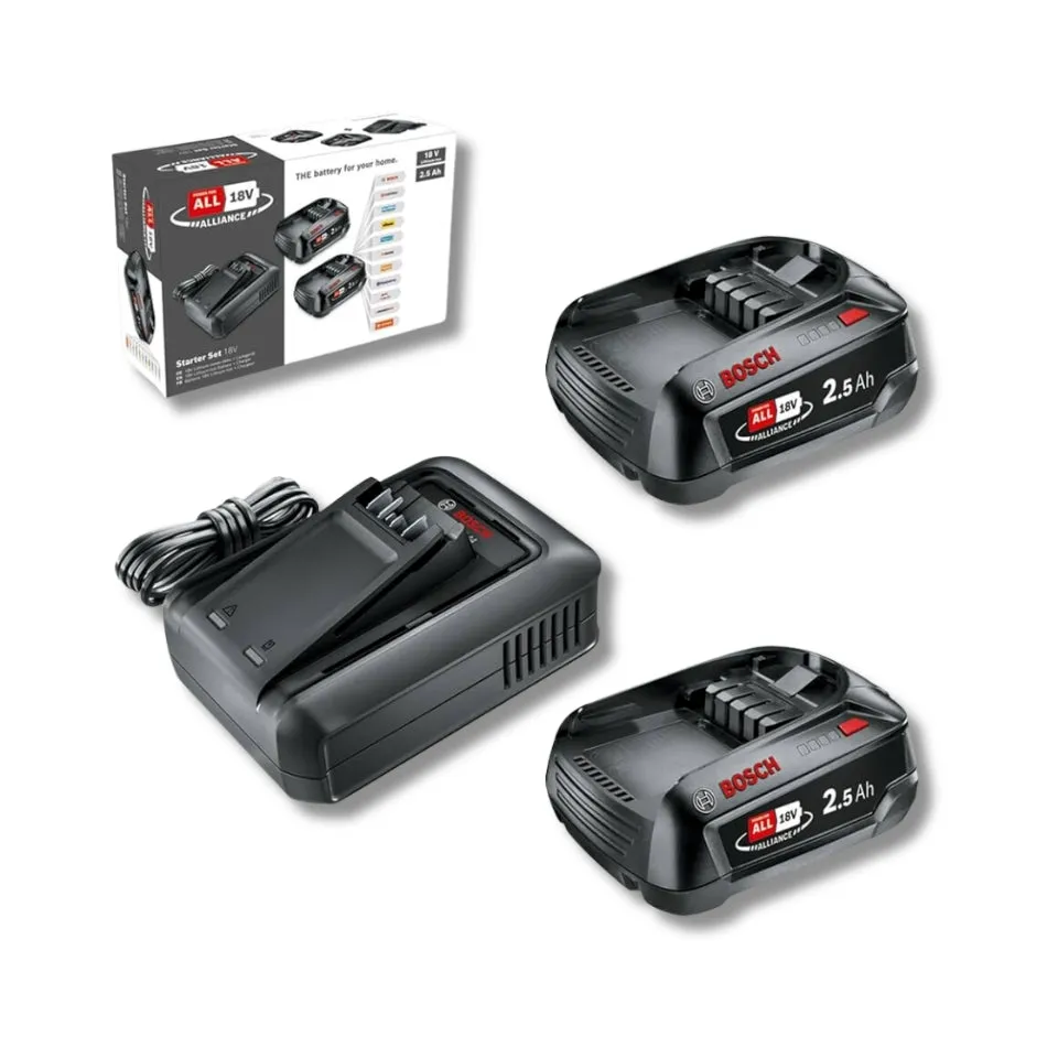 Bosch DIY | Starter Set AL 18V-44 Charger   2x 2.5 Ah Batteries