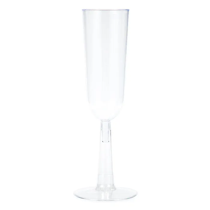 Bulk Clear 7 oz Plastic Champagne Flutes (48 per Case)