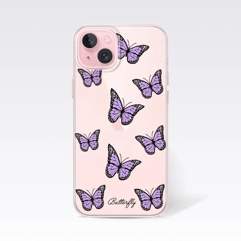 Butterfly - Purple Clear Silicon Cover