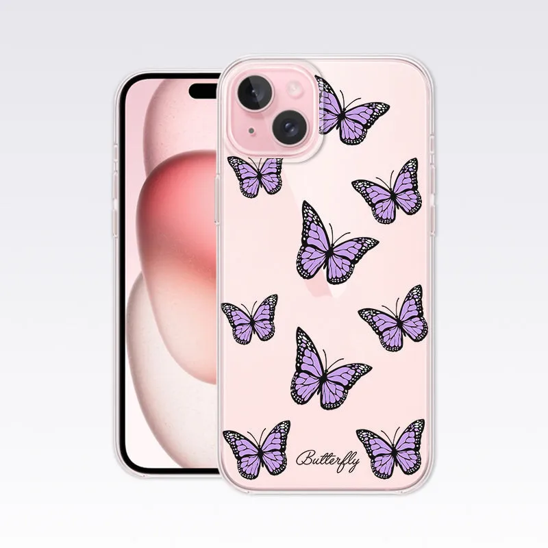 Butterfly - Purple Clear Silicon Cover