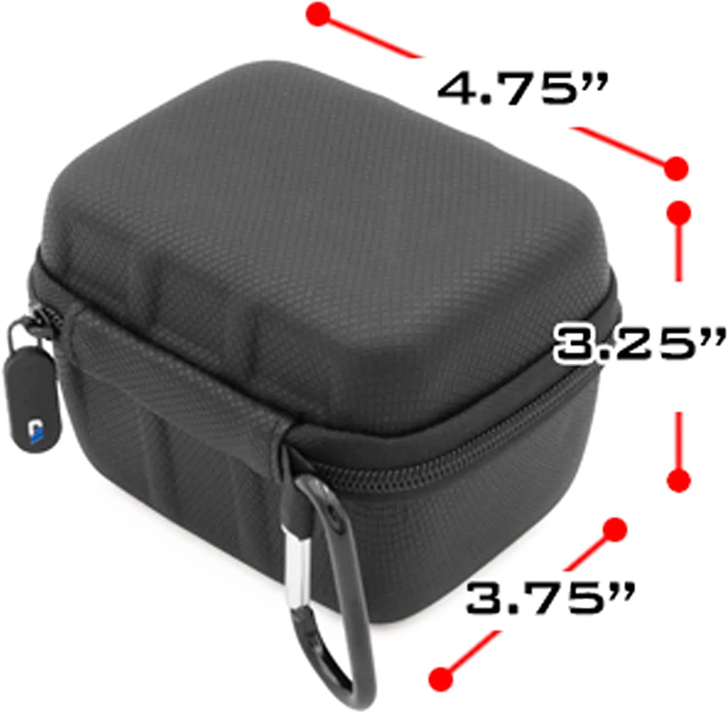 CASEMATIX Carry Case Compatible with Zoom F3 Field Recorder Portable 2-Input Track Recorder - Carrying Case Only with Carabiner