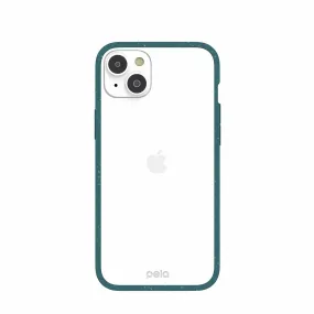 Clear iPhone 14 Plus Case with Green Ridge