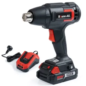 Cordless Heat Gun 550°C 20V, Battery & Charger - Baumr-AG