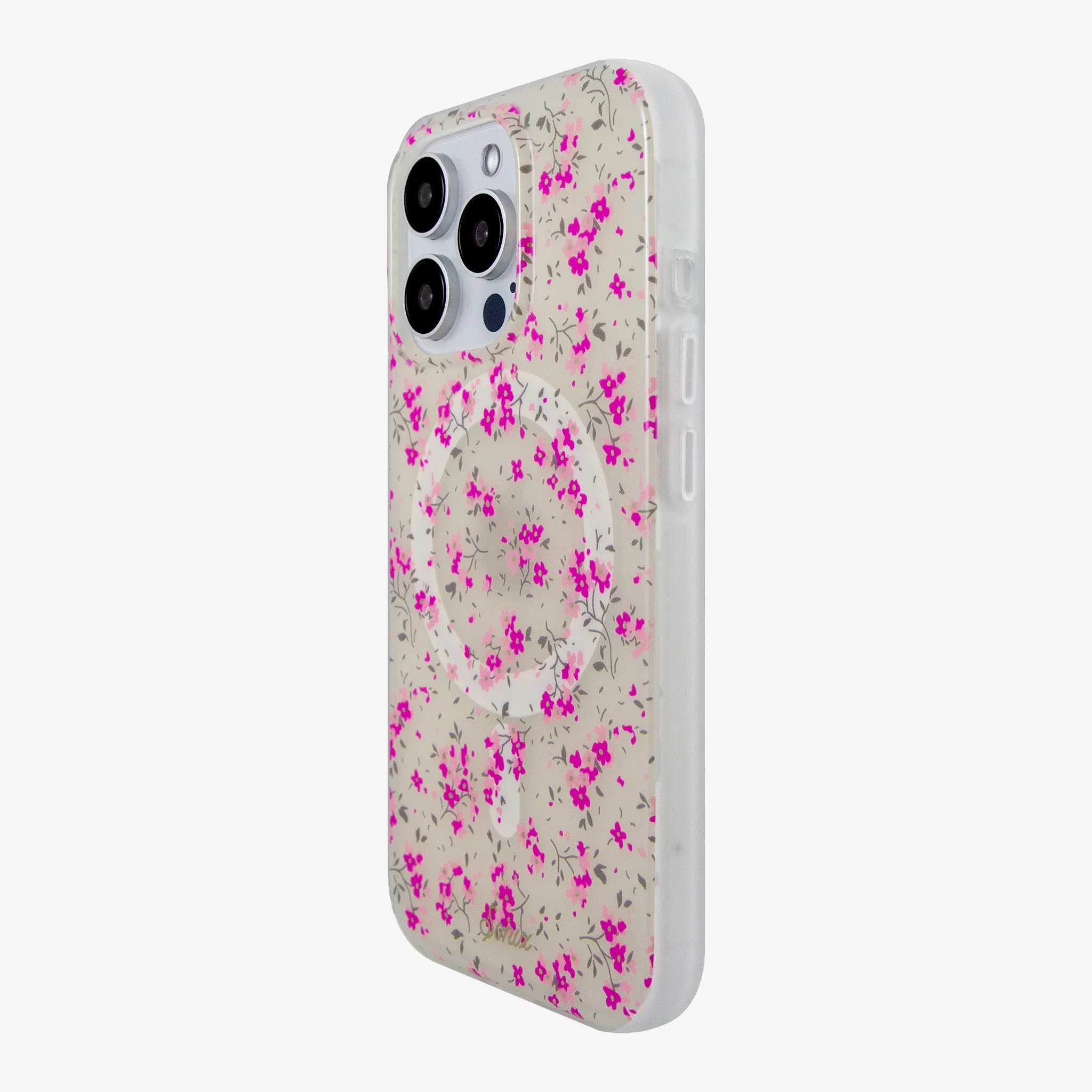 Cottage Floral Pink MagSafe® Compatible iPhone Case