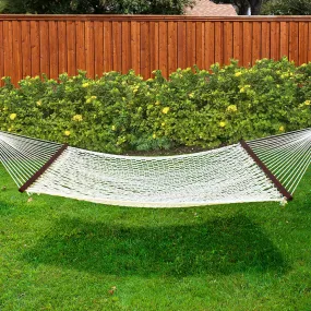 Cotton Rope Double Hammock with Carrying Case & Spreader Bars - Miracle9