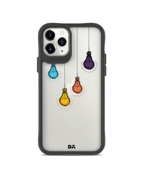 DailyObjects Clear Bulbs Black Hybrid Clear Case Cover For iPhone 11 Pro