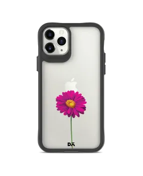 DailyObjects Clear Painted Purple Flower Black Hybrid Clear Case Cover For iPhone 11 Pro