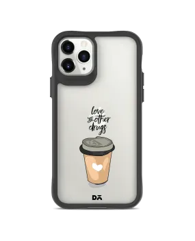 DailyObjects Coffee Is Love Black Hybrid Clear Case Cover For iPhone 11 Pro Max