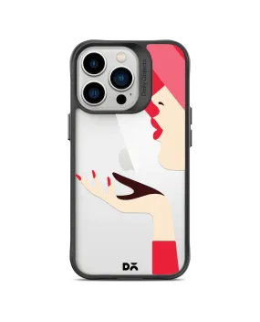 DailyObjects Flying Kiss Black Hybrid Clear Phone Case Cover For iPhone 14 Pro