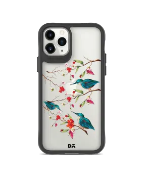 DailyObjects Melody Birds Black Hybrid Clear Case Cover For iPhone 11 Pro