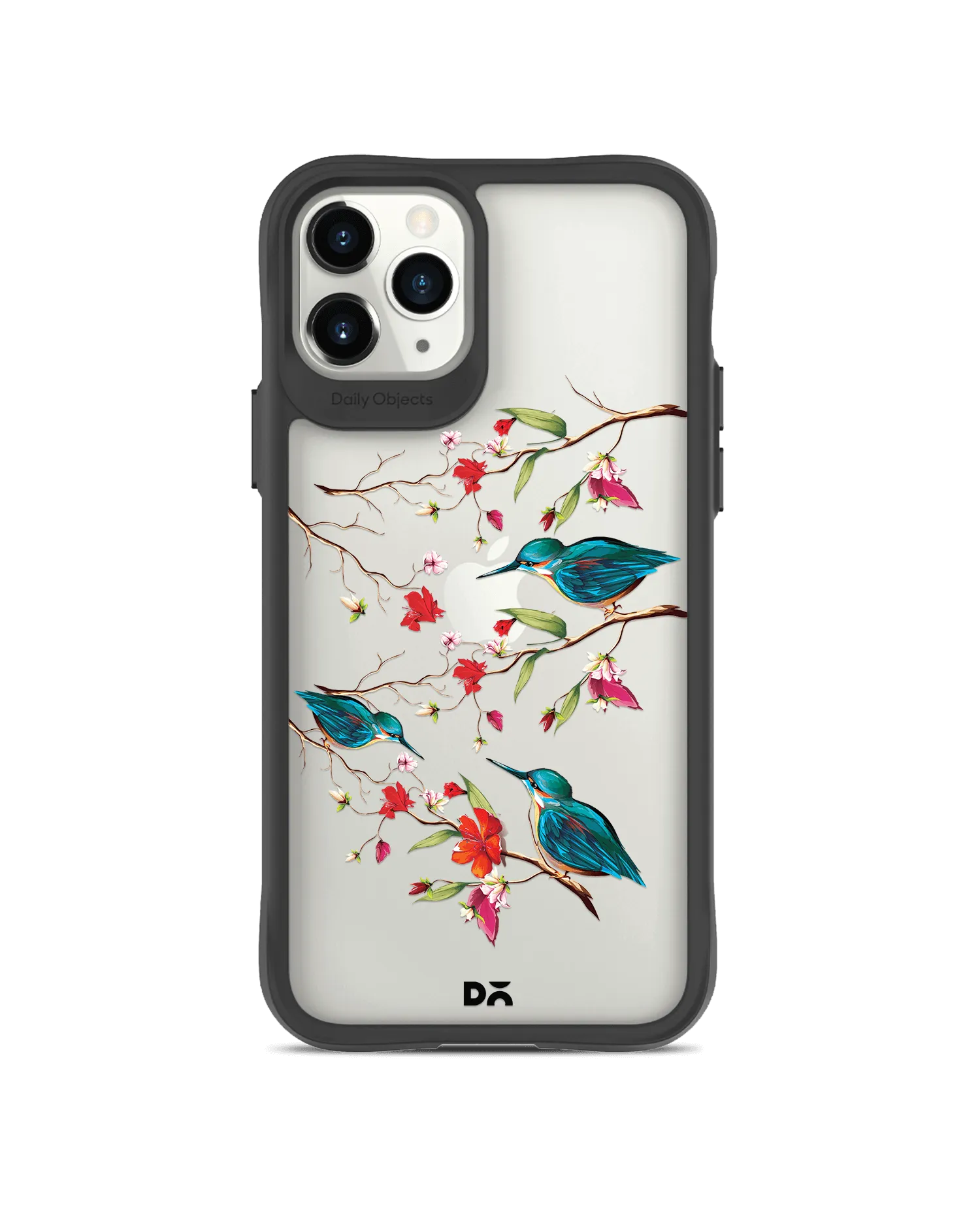 DailyObjects Melody Birds Black Hybrid Clear Case Cover For iPhone 11 Pro