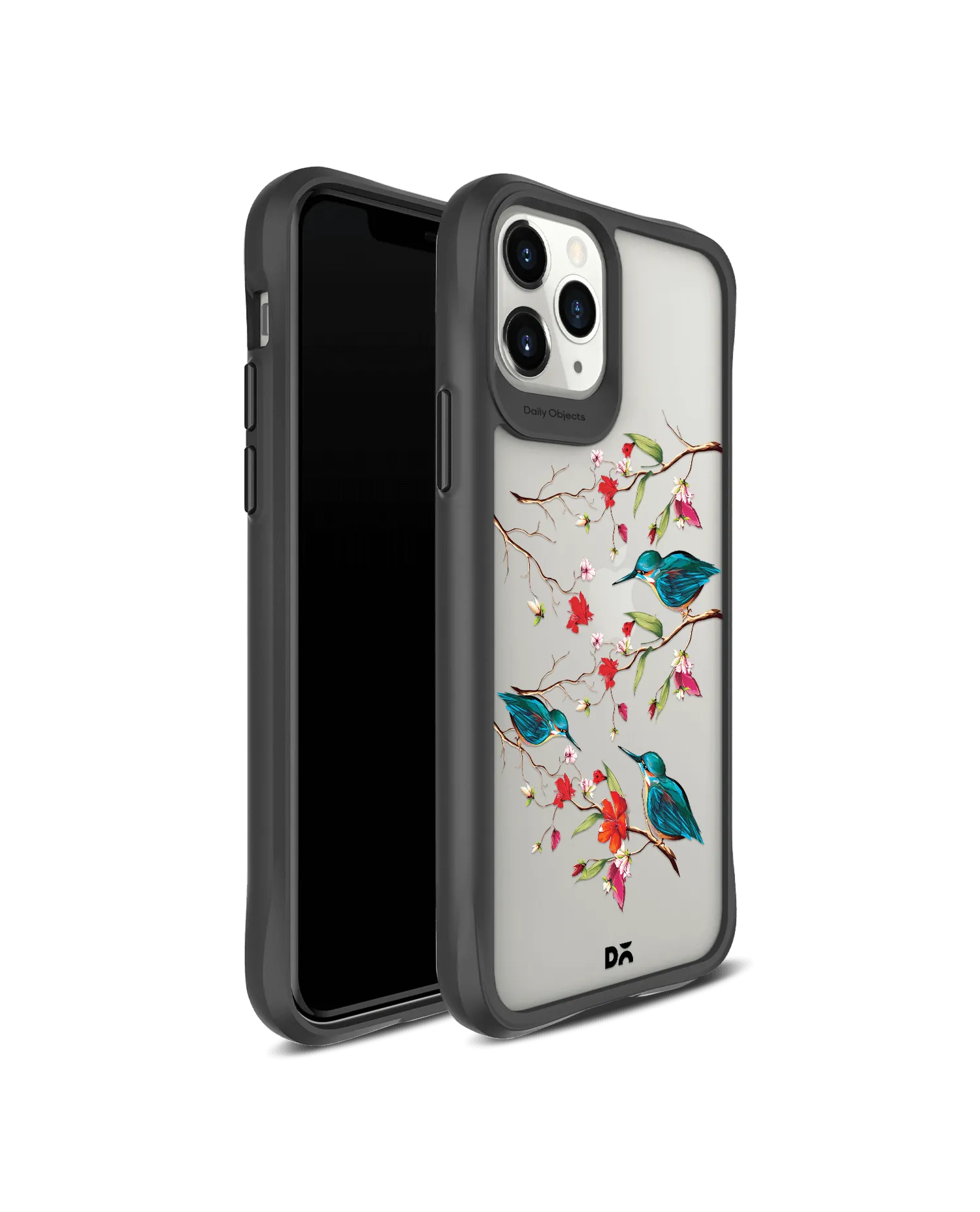 DailyObjects Melody Birds Black Hybrid Clear Case Cover For iPhone 11 Pro