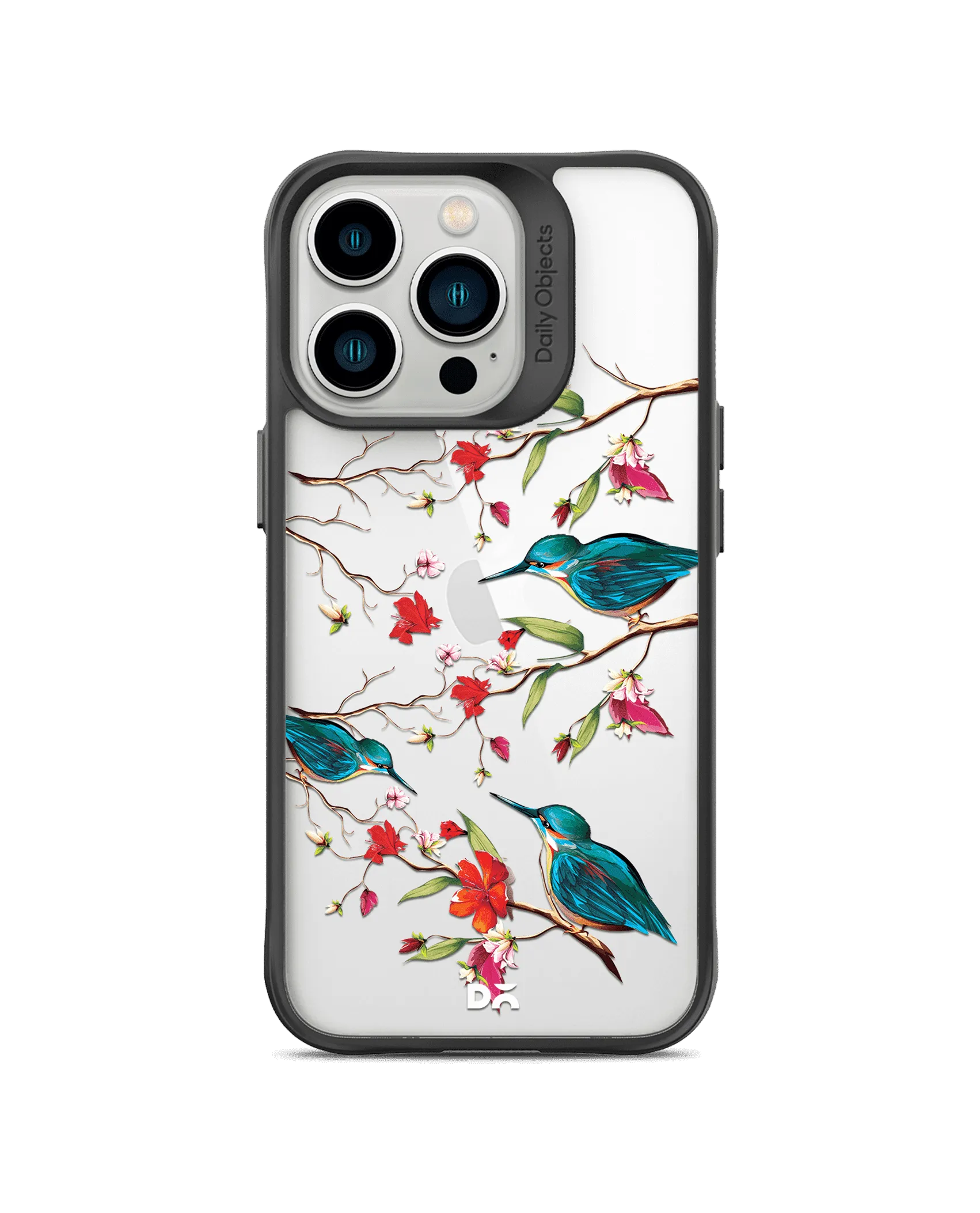 DailyObjects Melody Birds Black Hybrid Clear Phone Case Cover For iPhone 14 Pro